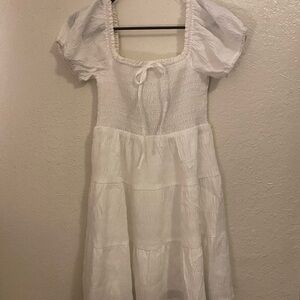 Blush & Day White Peasant Dress